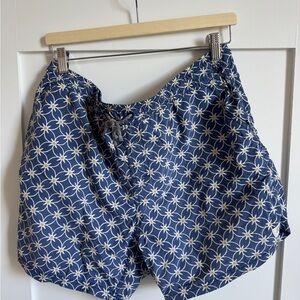 Katin Navy and White Patterned Men’s Swim Shorts